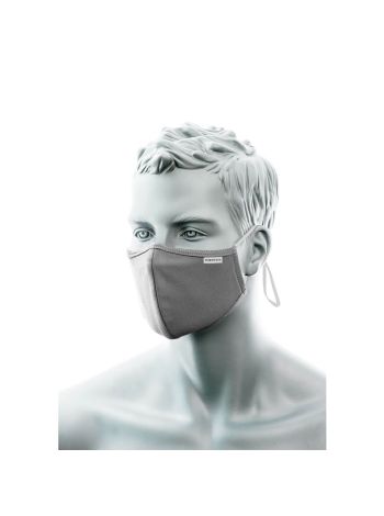 Mască Facială din Țesătură antimicrobiană 3 straturi cu bandă pentru nas (25buc), , R, Heather Gri