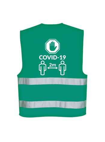 Vesta Mesaj Distantare 2m, L/XL, R, Verde Smarald
