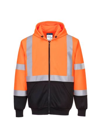 Hanorac Hi-Vis Bicolor cu Fermoar, 4XL, R, Portocaliu/Negru