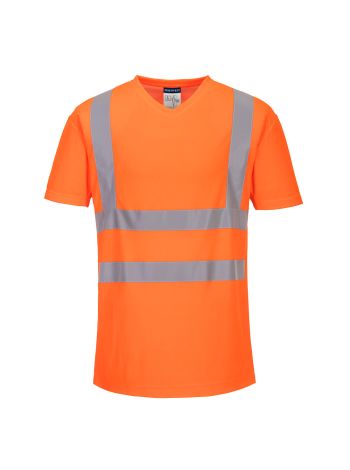 Tricou cu anchior cu inserții de plasa, 4XL, R, Portocaliu