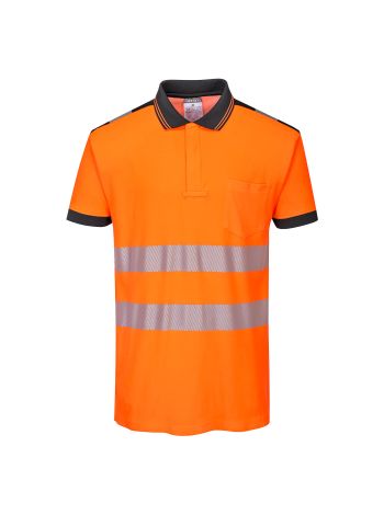 PW3 Tricou Polo Hi-Vis Vision, 4XL, R, Portocaliu/Negru