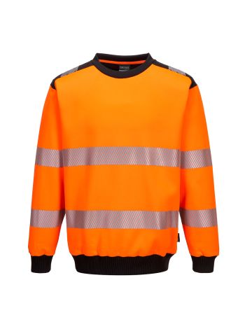 Hanorac cu guler PW3 Hi-Vis, 4XL, R, Portocaliu/Negru